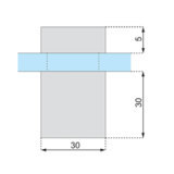 Support et fixation verre et miroir Console carré (la paire)