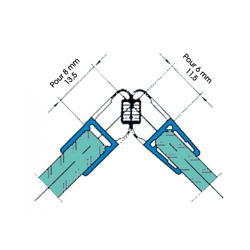 Accessoires - Pour la douche - Joints d'étanchéité - Joint d'étanchéité  pour accès d'angle 90°